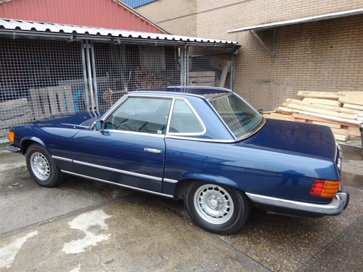 1973 Mercedes 450SL W107 73 blue oldtimer te koop