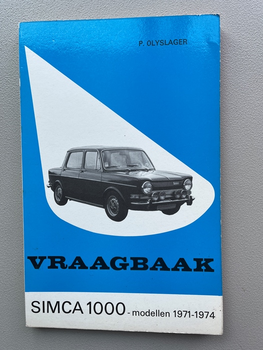 Vraagbaak Simca 1000 modellen 1971-1974 te koop