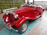 1952 MG TD red oldtimer te koop