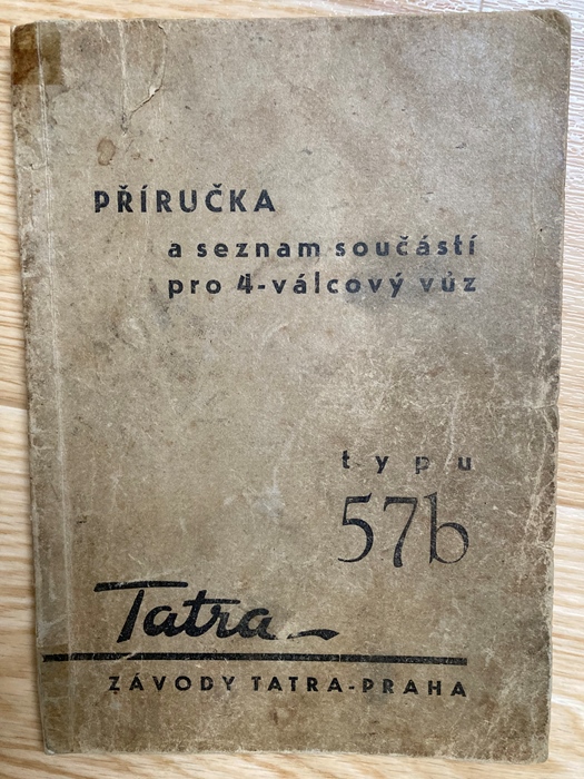 Onderdelenboek Tatra 57B te koop