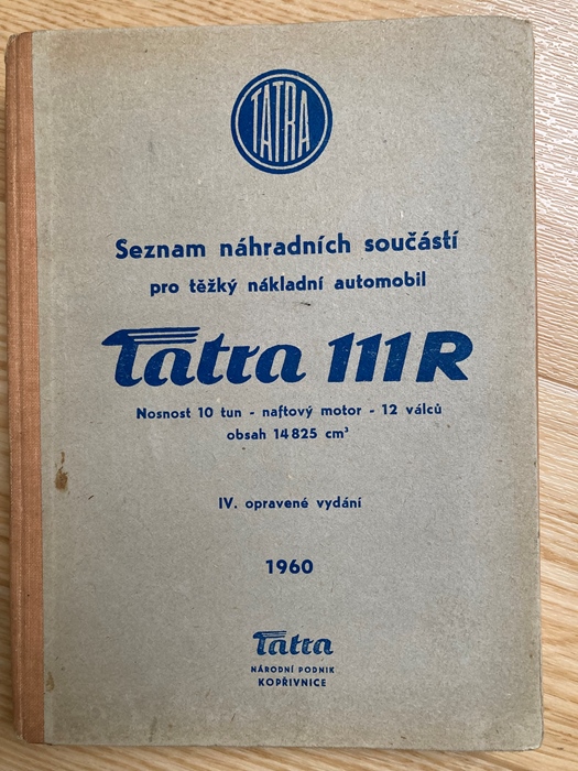 Onderdelenboek Tatra 111R te koop