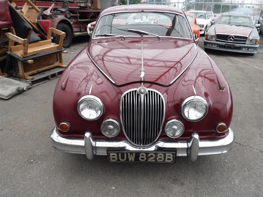 1965 Jaguar MK2 RHD red oldtimer te koop