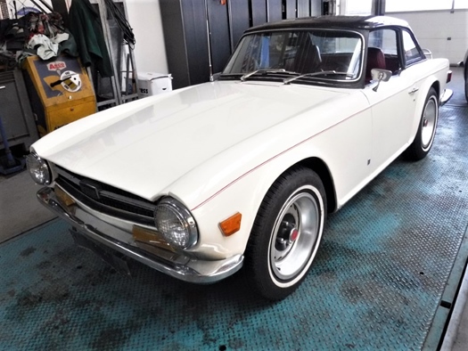 1971 Triumph TR6 white nr 3813 oldtimer te koop