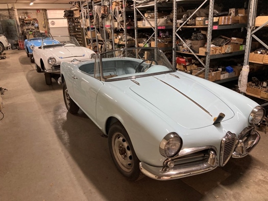 1960 Alfa Romeo Giulietta spider  li Blue oldtimer te koop