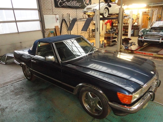 1982 Mercedes 380SL blue oldtimer te koop