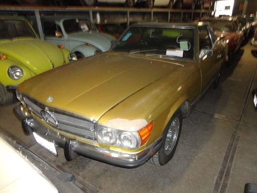 1973 Mercedes 450 SL W107 gold oldtimer te koop