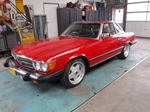 1985 Mercedes 380SL W107 Roadster red oldtimer te koop