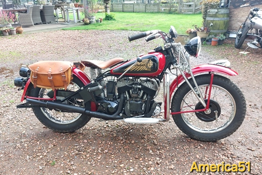 1943 Indian 741 old military oldtimer motorfiets te koop